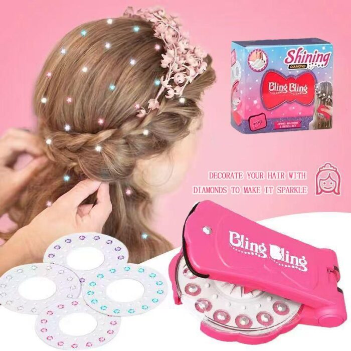 ✨Glitter Diamond Styling Tools Hair Gemstone Styling Set to light up girls' hair. clothes. accessories. No Heat Required Hair Styling Accessories